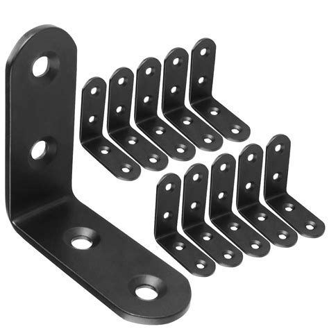 flat black metal brackets|heavy duty flat brackets.